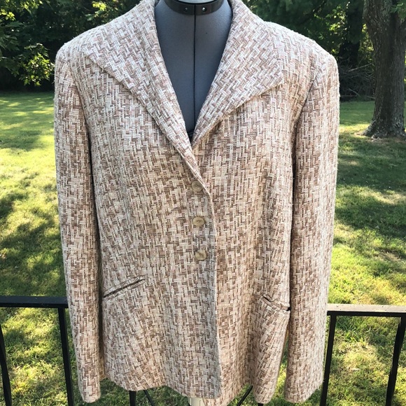 Talbots Jackets & Blazers - Talbots blush tweed jacket EUC